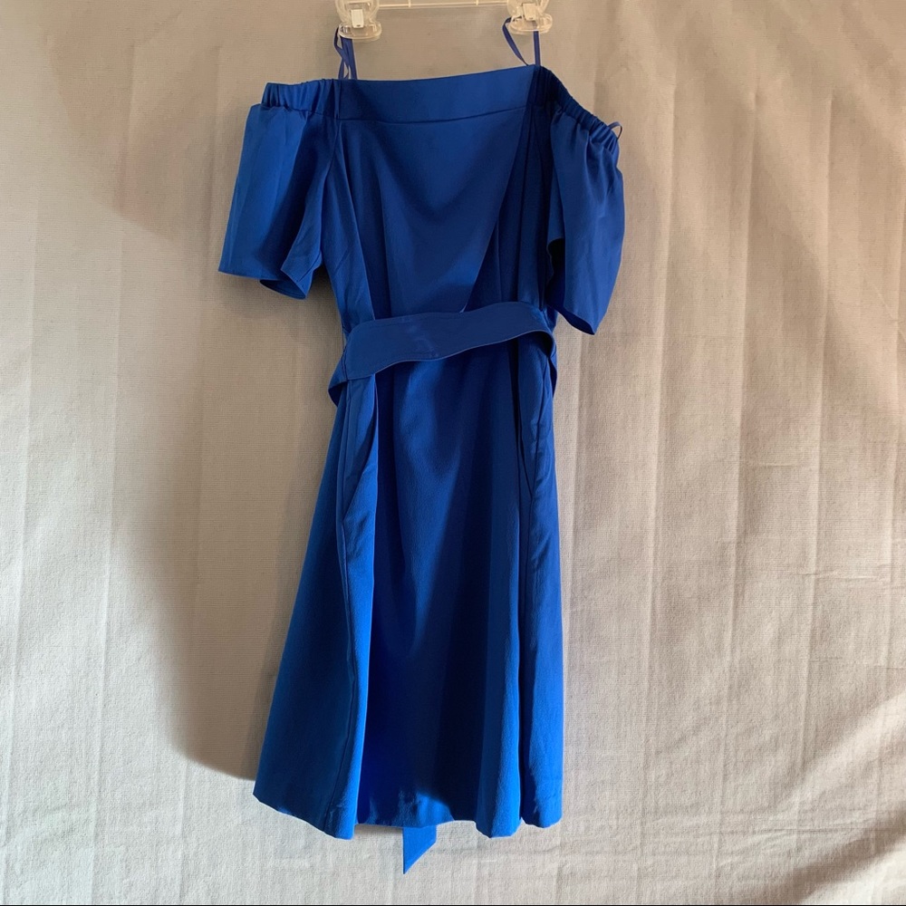 Eliza J Off Shoulder Cobalt Blue Dress Size 4P